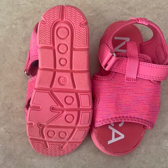 Nautical Pink Met Multi Stripe Open Toe Water Shoe - Picture 8 of 8